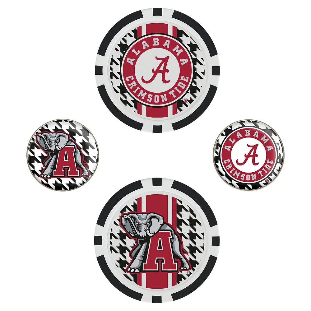 WinCraft Alabama Crimson Tide 4-Pack Ball Markers Set