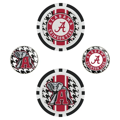 WinCraft Alabama Crimson Tide Lot de 4 marqueurs de balle