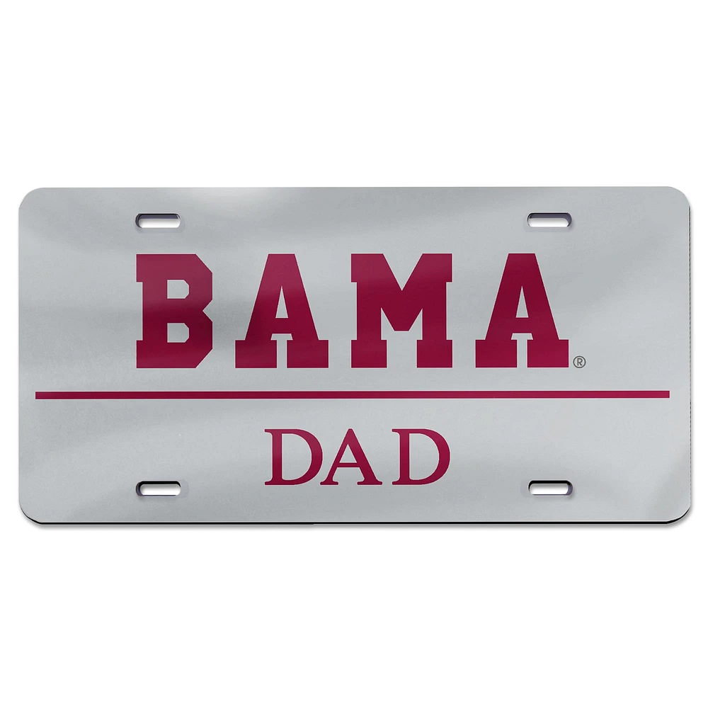 WinCraft Alabama Crimson Tide Dad Laser Cut Acrylic License Plate