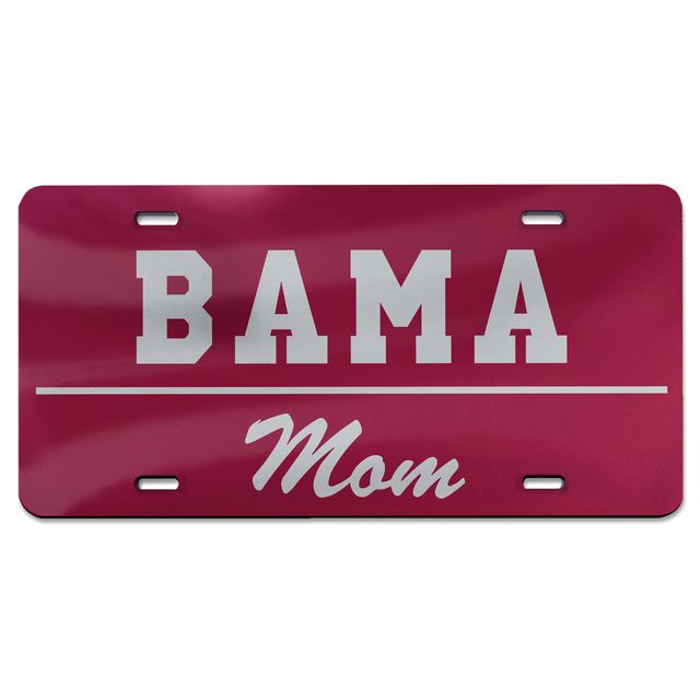 WinCraft Alabama Crimson Tide Mom Plaque d'immatriculation en acrylique découpée au laser