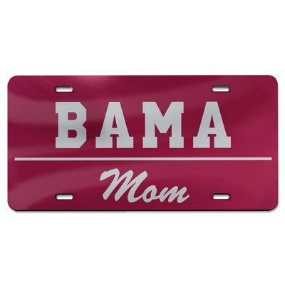 WinCraft Alabama Crimson Tide Mom Laser Cut Acrylic License Plate