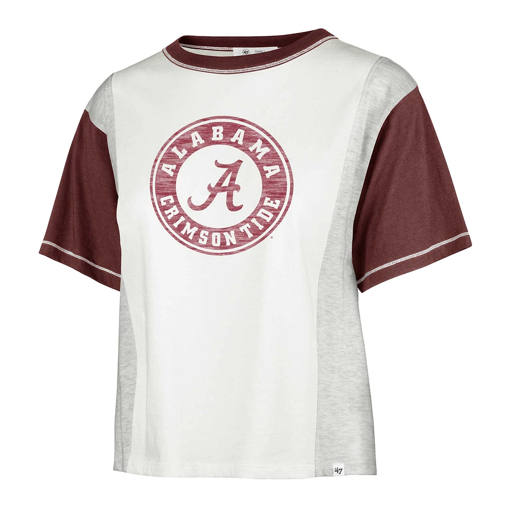 T-shirt '47 White Alabama Crimson Tide Premier Tilda pour femme