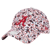 Women's New Era  White Alabama Crimson Tide Blooming 9TWENTY Adjustable Hat