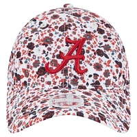 Women's New Era  White Alabama Crimson Tide Blooming 9TWENTY Adjustable Hat
