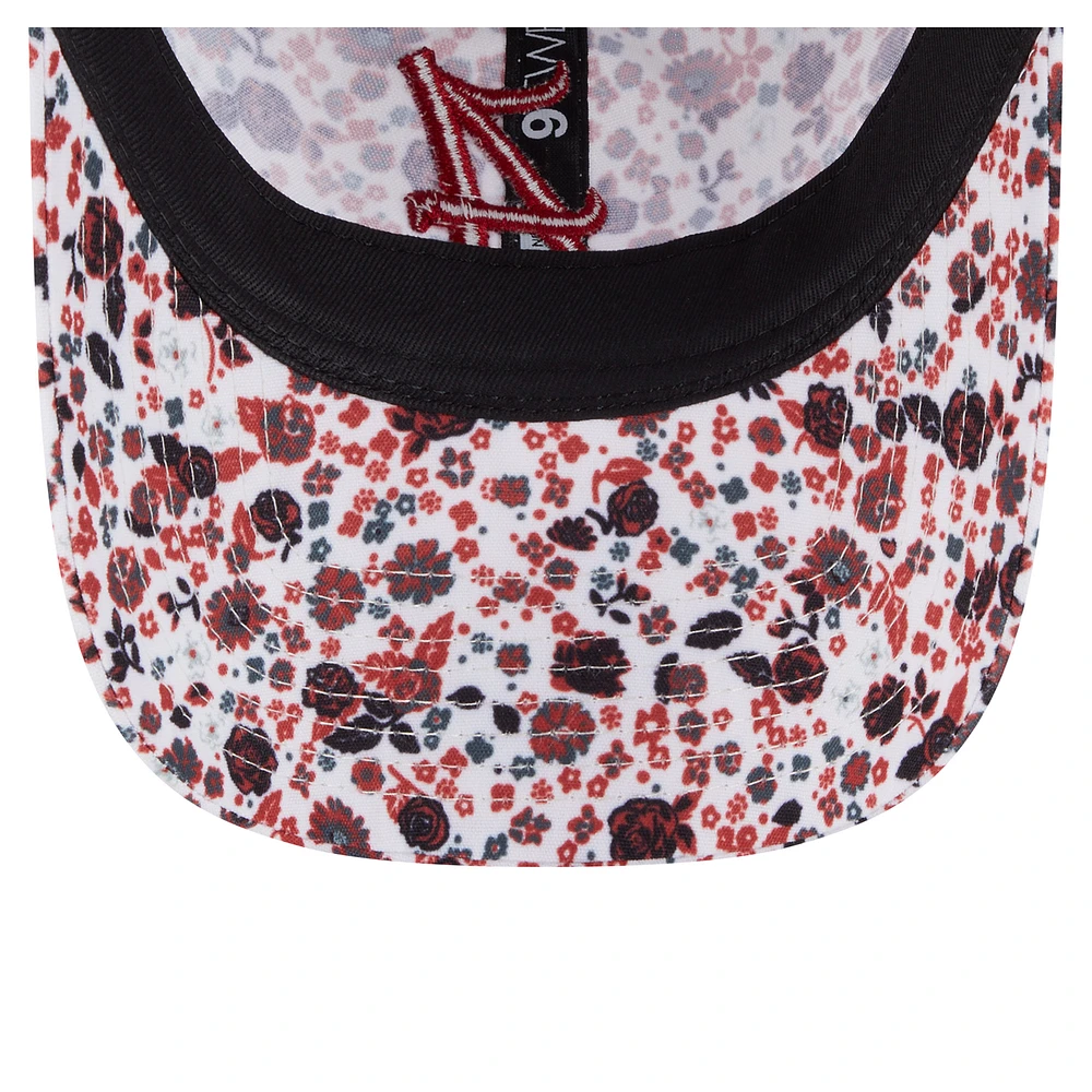 Women's New Era  White Alabama Crimson Tide Blooming 9TWENTY Adjustable Hat