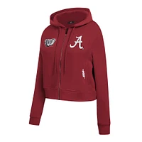 Women's Pro Standard Crimson Alabama Tide Game Day Sequin Full-Zip Hooded Jacket