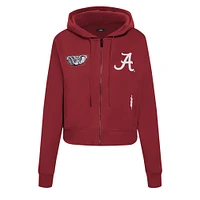 Women's Pro Standard Crimson Alabama Tide Game Day Sequin Full-Zip Hooded Jacket