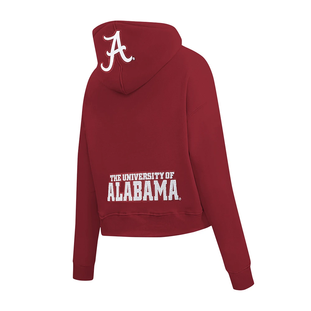 Women's Pro Standard Crimson Alabama Tide Game Day Sequin Full-Zip Hooded Jacket