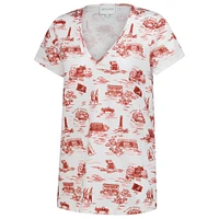 T-shirt à col en V Blake Alabama Crimson Tide pour femme de Smith & Quinn