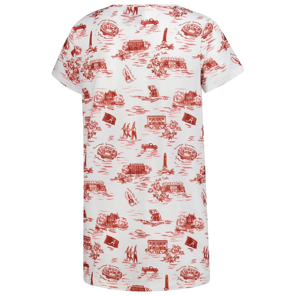 T-shirt à col en V Blake Alabama Crimson Tide pour femme de Smith & Quinn