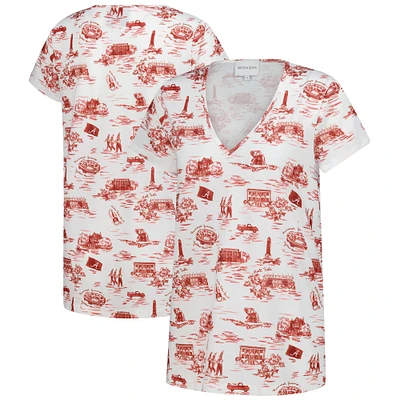 T-shirt à col en V Blake Alabama Crimson Tide pour femme de Smith & Quinn