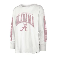 T-shirt à manches longues '47 Cream Alabama Crimson Tide Statement SOA 3-Hit pour femmes