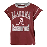 Women's '47 Crimson Alabama Tide Sound Up Maya Cutoff T-Shirt