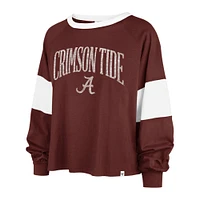 Women's '47  Crimson Alabama Tide Upside Rhea Raglan Long Sleeve T-Shirt