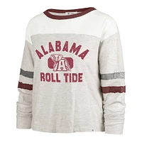 T-shirt à manches longues '47 Oatmeal Alabama Crimson Tide All Class Lena pour femmes