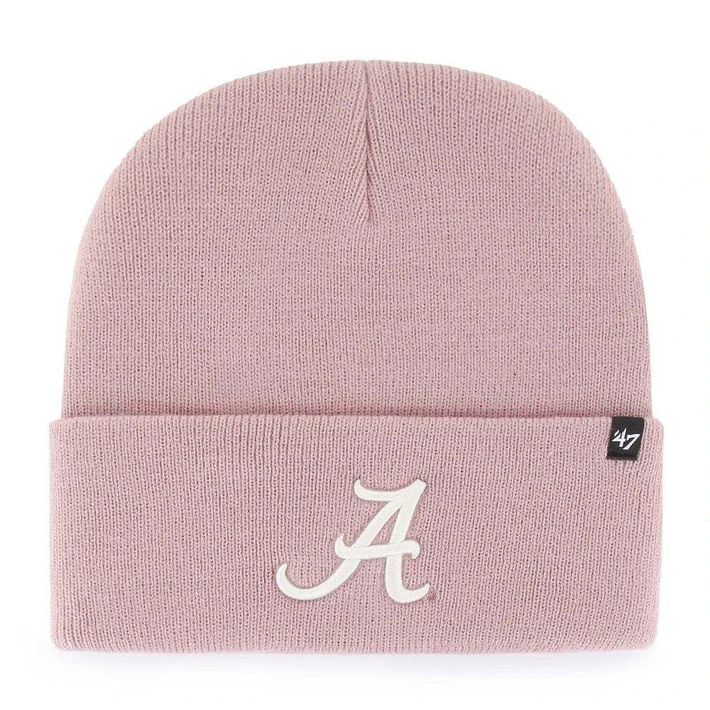 Bonnet tricoté à revers rose Alabama Crimson Tide Haymaker pour femme '47