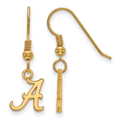 Alabama Crimson Tide Women's Gold Plated XS Dangle Earrings