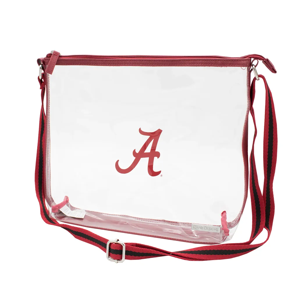 Alabama Crimson Tide Clear Zipper Stadium Tote Approved Purse Bag
