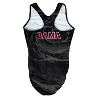 Justaucorps de gymnastique dos nageur réplique Alabama Crimson Tide noir pour femme