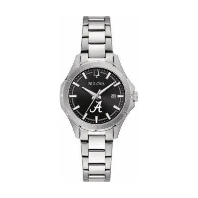 Alabama Crimson Tide Bulova Women's Stainless Steel Sport Classic Watch