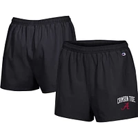 Women's Champion Black Alabama Crimson Tide Football Fan High Waist Shorts