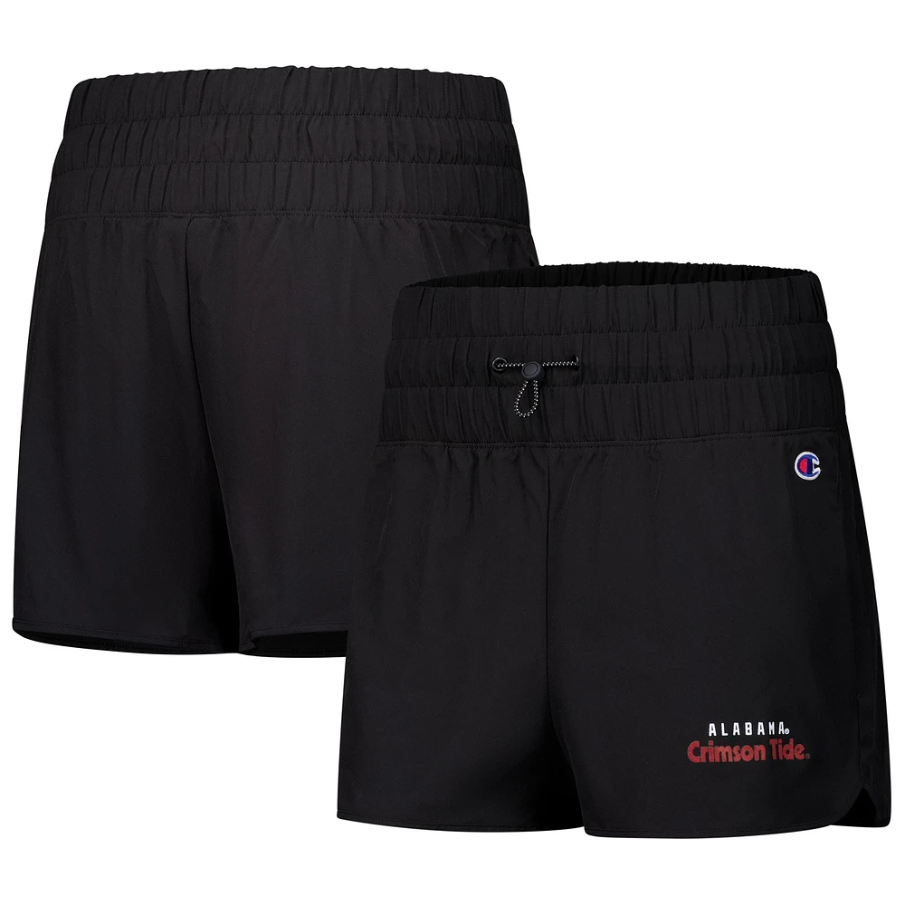 Women's Champion  Black Alabama Crimson Tide Tailgate Her Woven Shorts