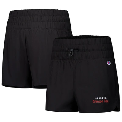 Champion des femmes noir Alabama Crimson Tide Tailgate son short tissé