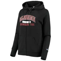 Alabama Crimson Tide Stadium Athletic Women's Arched Name Full-Zip Hoodie - Black, Size: Medium