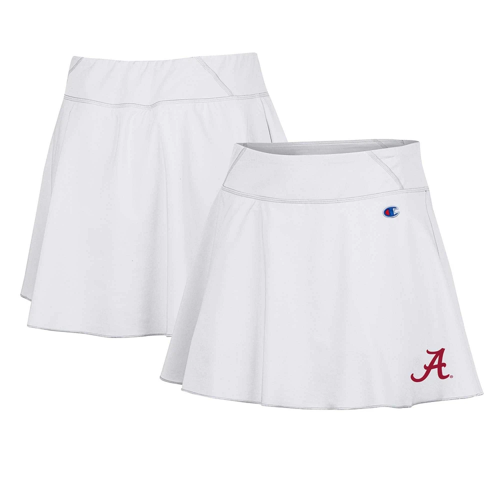 Jupe-short blanche Champion pour femmes Alabama Crimson Tide Tailgate Soft Touch