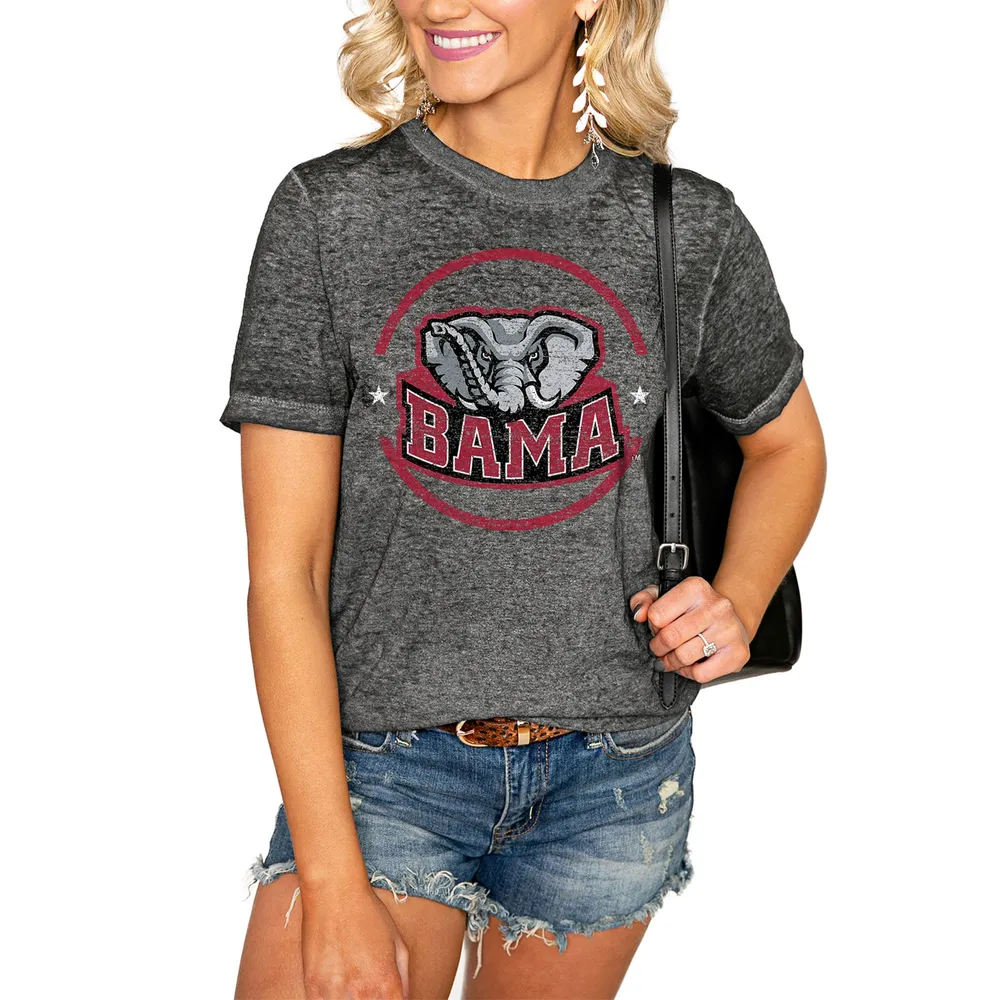 Lids Alabama Crimson Tide Women's End Zone Boyfriend T-Shirt - Charcoal