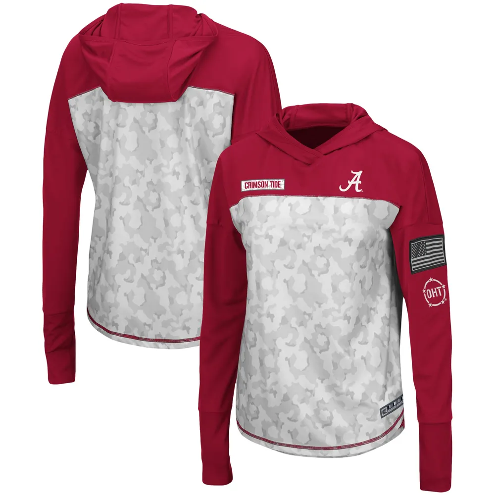 Colosseum Women's Colosseum Arctic Camo/Crimson Alabama Crimson Tide OHT  Military Appreciation Mission Hoodie Long Sleeve T-Shirt | Bayshore  Shopping Centre
