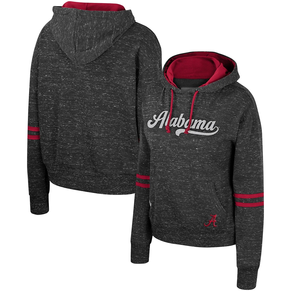 Pull à capuche Colosseum Charcoal Alabama Crimson Tide Catherine Speckle pour femmes