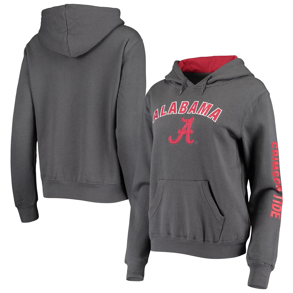 Sweat à capuche Colosseum Charcoal Alabama Crimson Tide Loud and Proud pour femme