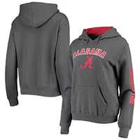 Women's Colosseum Charcoal Alabama Crimson Tide Loud and Proud Pullover Hoodie