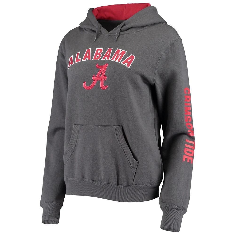 Sweat à capuche Colosseum Charcoal Alabama Crimson Tide Loud and Proud pour femme