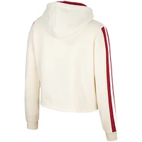 Women's Colosseum Cream Alabama Crimson Tide Perfect Date Cropped Pullover Hoodie