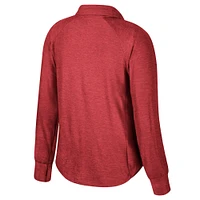 Haut à demi-pression Colosseum Crimson Alabama Tide Cressida Raglan pour femmes