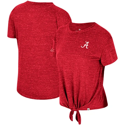 T-shirt noué sur le devant des finalistes de Colosseum Crimson Alabama Tide pour femmes