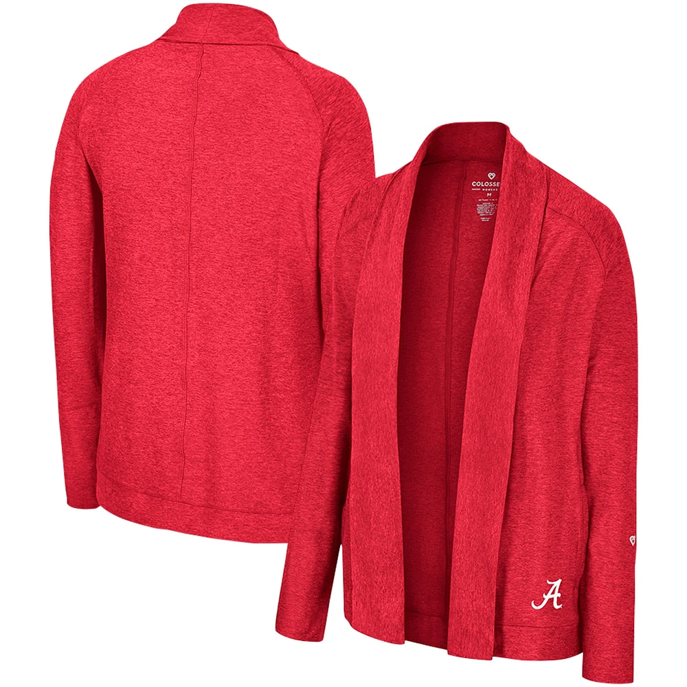 Women's Colosseum Crimson Alabama Tide Morningside Cardigan Sweater