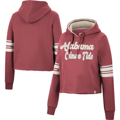 Alabama Crimson Tide Colosseum Women's Retro Cropped Pullover Hoodie