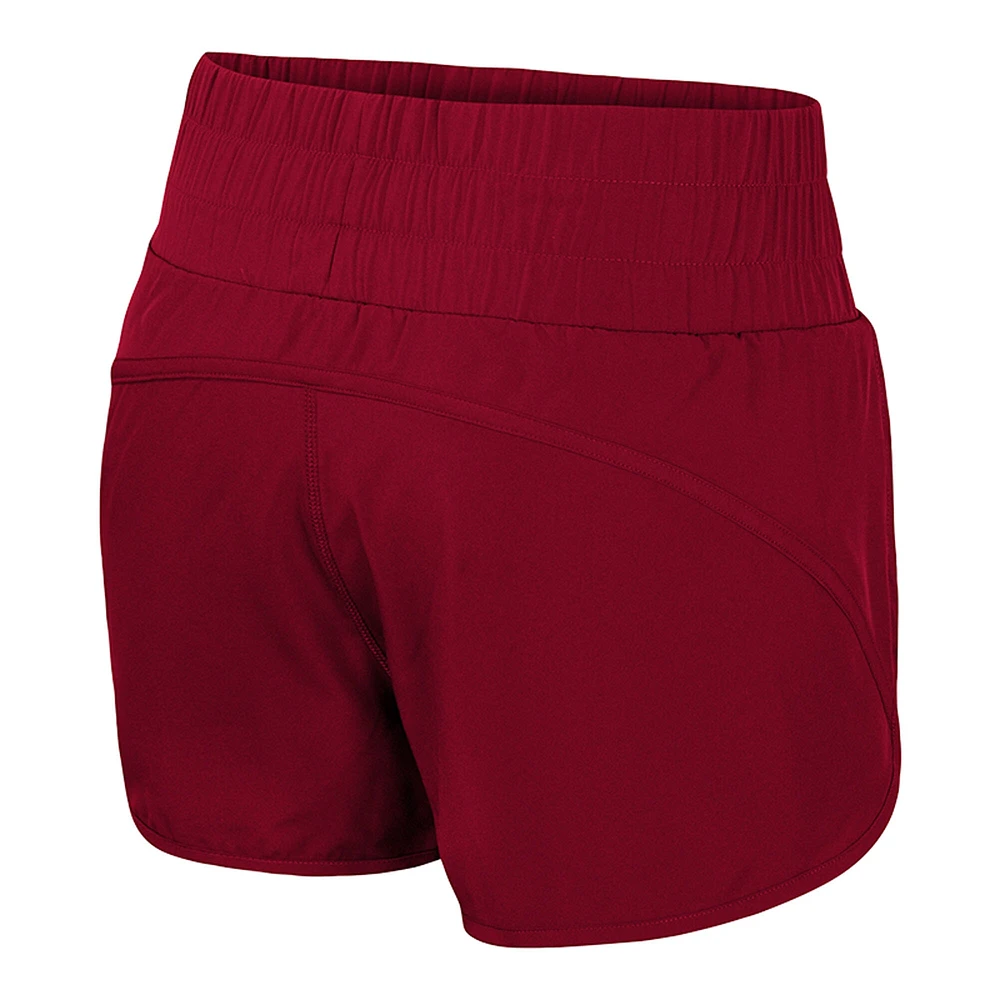 Short taille haute à smocks Alabama Crimson Tide Stop By pour femme Colosseum