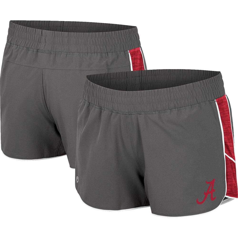 Colosseum Grey Alabama Crimson Tide Pull The Switch Short de course pour femme