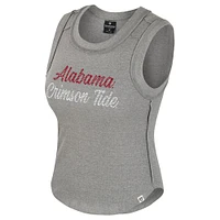 Débardeur côtelé pour femme Colosseum Heather Grey Alabama Crimson Tide Beach You