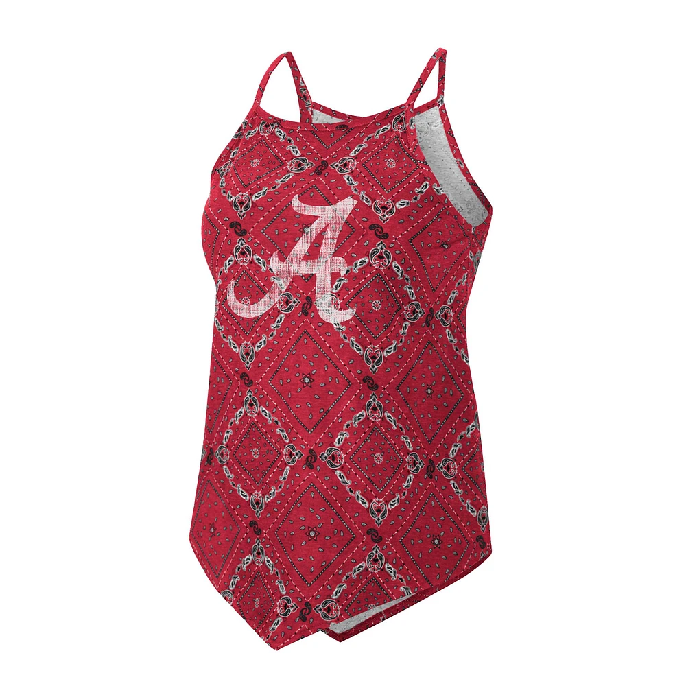 Women's Colosseum x Wrangler Crimson Alabama Tide Bandana Tank Top