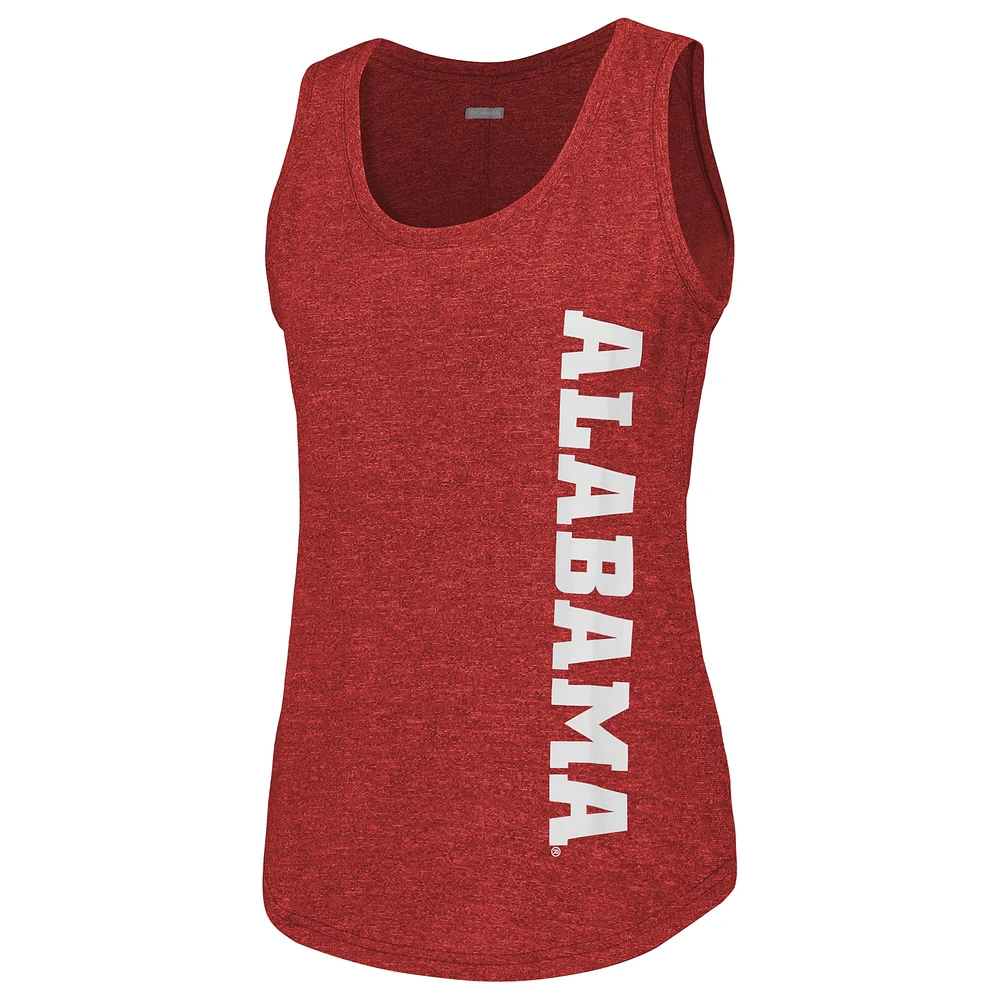 Women's Columbia  Crimson Alabama Tide Cades Cape Omni-Wick Tri-Blend Tank Top