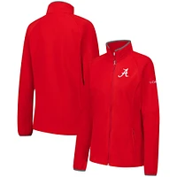 Veste polaire entièrement zippée Columbia Crimson Alabama Tide Give & Go II pour jeunes