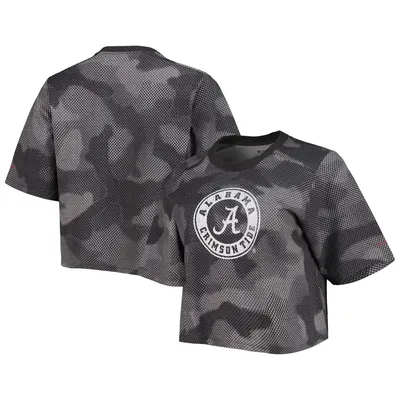 Alabama Crimson Tide Columbia Women's Park Camo Boxy T-Shirt - Gray/Black