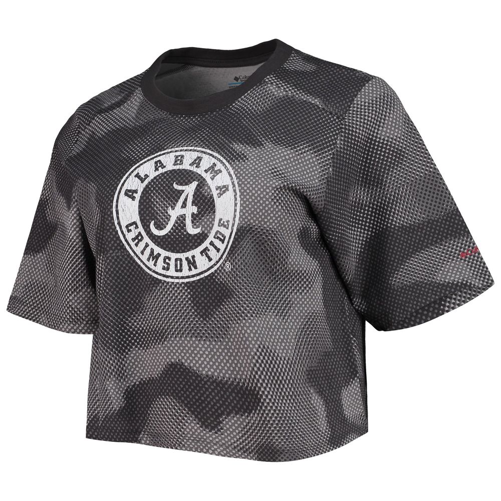 Women's Columbia Gray/Black Alabama Crimson Tide Park Camo Boxy T-Shirt