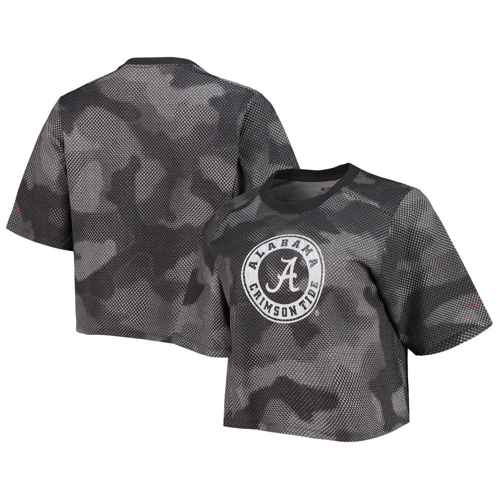 Women's Columbia Gray/Black Alabama Crimson Tide Park Camo Boxy T-Shirt