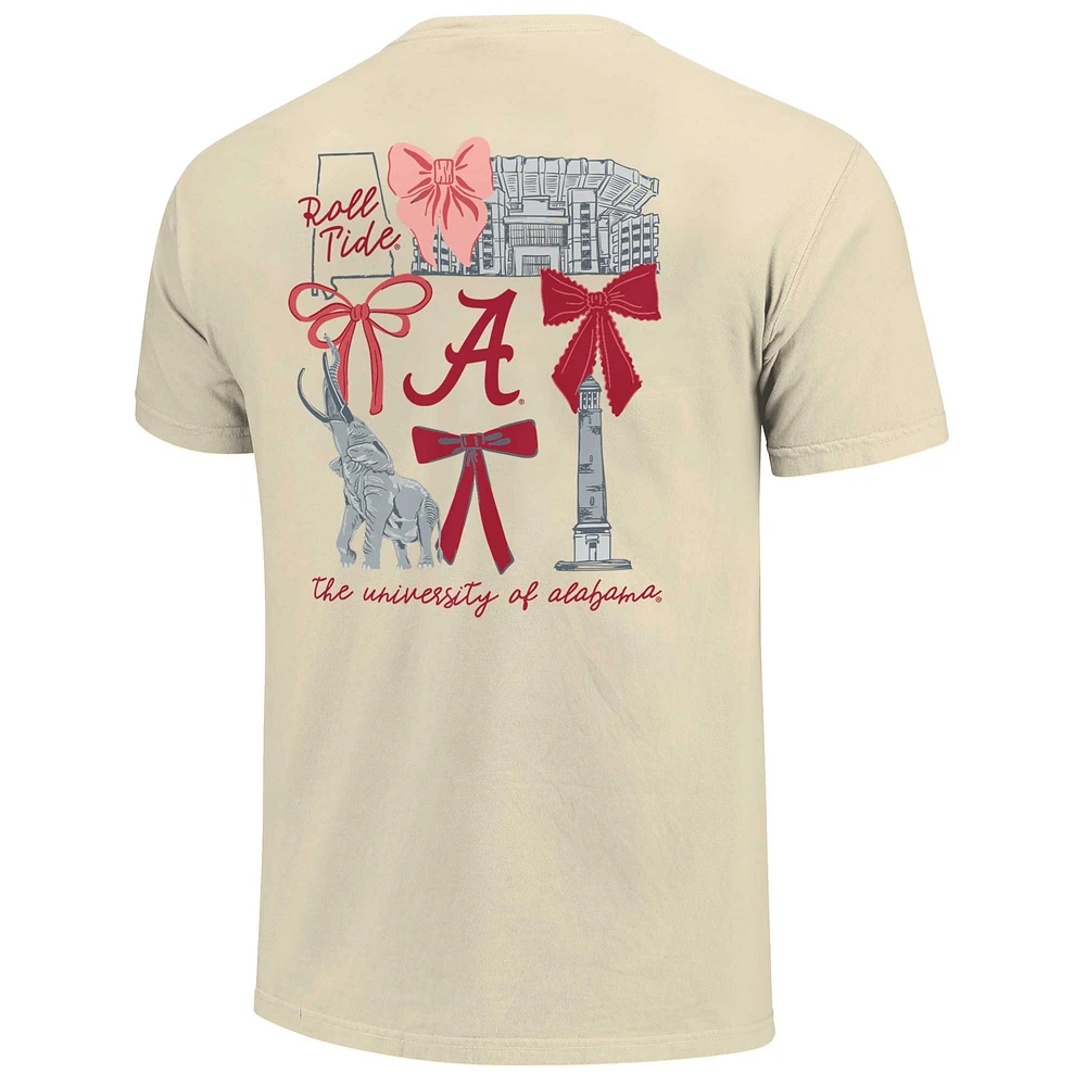 T-shirt confortable pour femme, couleurs naturelles, Alabama Crimson Tide Coquette
